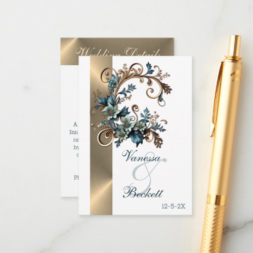 Gilded Floral Elegance Enclosure Card