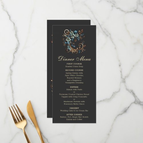 Gilded Floral Elegance Menu