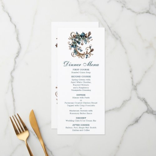 Gilded Floral Elegance Menu