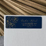 Gilded Floral | Navy & Gold Return Address Label