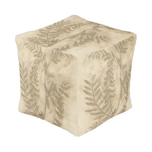 Gilded Foliage I Pouf