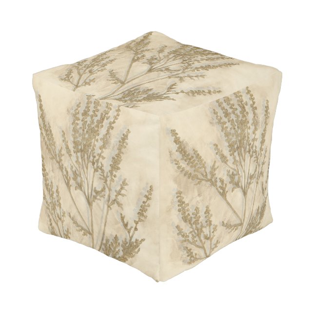Gilded Foliage II Pouf (Angled Front)