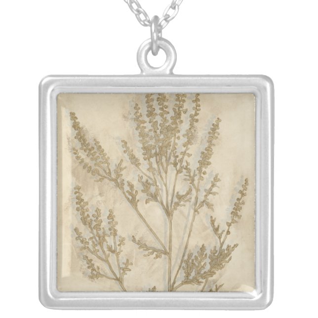 Gilded Foliage II Silver Plated Necklace (Front)