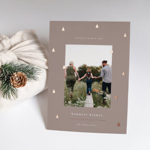 Gilded Forest   Elegant Christmas Photo Foil Holiday Card
