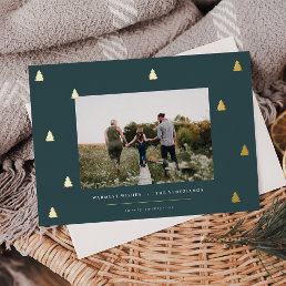 Gilded Forest | Elegant Christmas Photo Foil Holiday Card