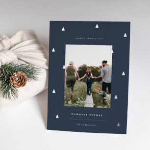 Gilded Forest   Elegant Christmas Photo Foil Holiday Card