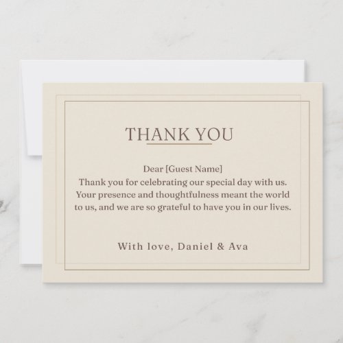 Gilded Frame Wedding Thank You Card | Matching Wed