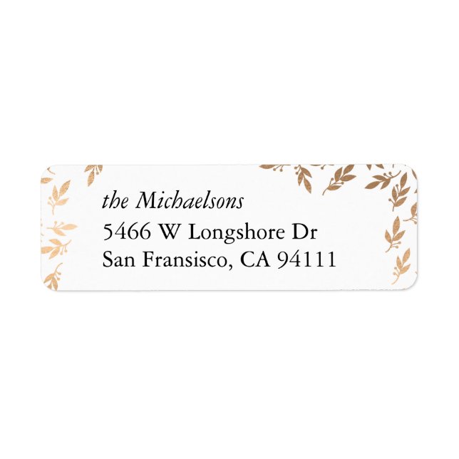 Gilded Garland Elegant Custom Label (Front)