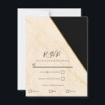 Gilded Geometry Luxe Ivory & Gold Marble RSVP Invitation<br><div class="desc">Gilded Geometry Luxe Ivory & Gold Marble RSVP</div>