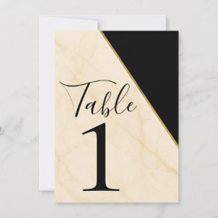 Gilded Geometry Luxe Ivory Gold Marble Table Invitation