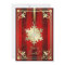 Gilded Glamorous Snowflake Red Holiday Card