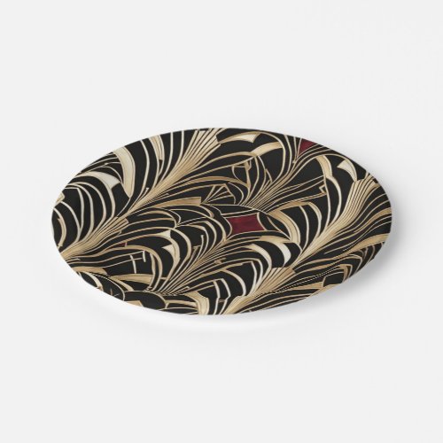 Gilded Glamour Art Deco Inspired Wedding  Paper Plates