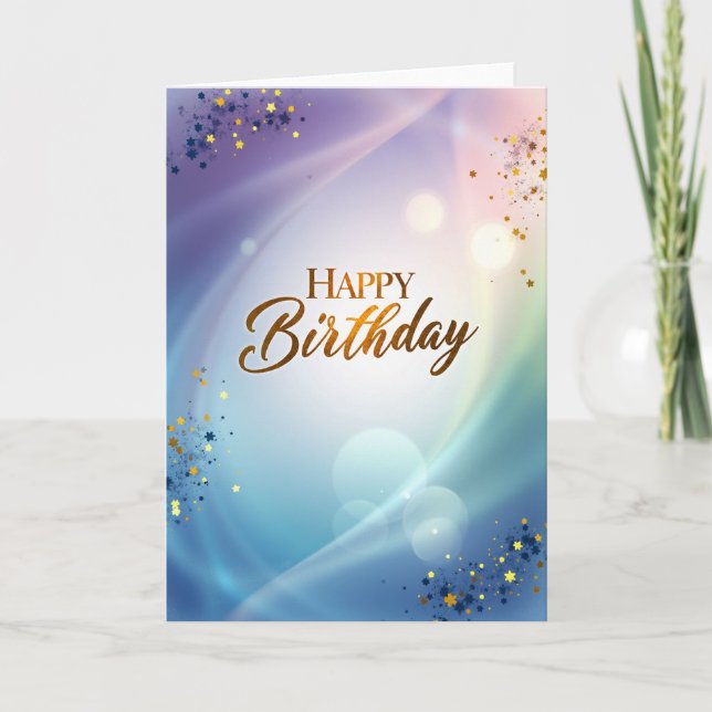 Gilded Gradient Birthday Card (Front)