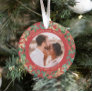 Gilded Greenery Red | Married and Merry Two Photo Ornament
