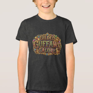 Gilded Guffaws Galore – Luxe Laughs Graphic T-Shir Tri-Blend Shirt