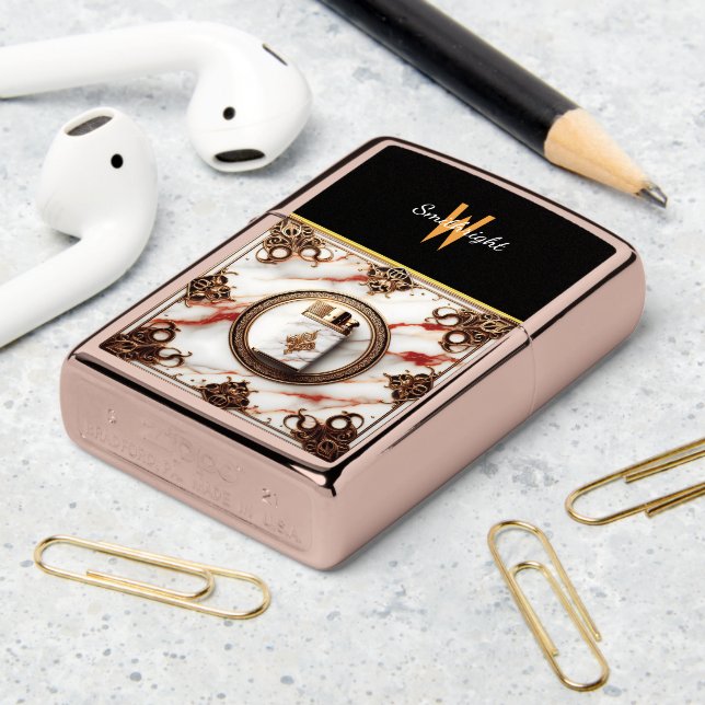 Gilded Lighter on Marble (On Table 2)