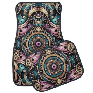 Gilded Mandala Mystique Car Floor Mat