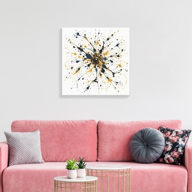Gilded Midnight Canvas Print (Insitu(LivingRoom))