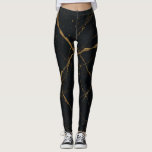 Gilded Midnight Marble Black & Gold  Leggings<br><div class="desc">Gilded Midnight Marble Black & Gold Leggings</div>