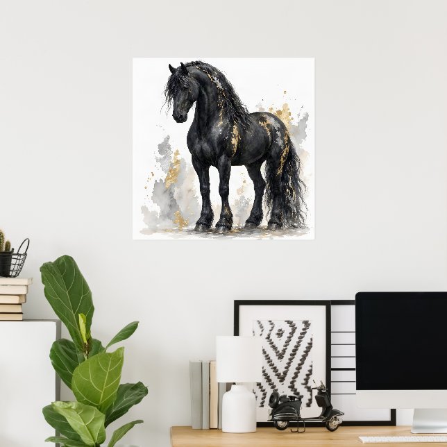 Gilded Midnight Poster (Home Office)