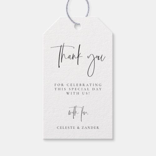 Gilded Moon Phase Wedding Thank You Gift Tags