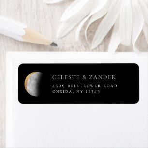 Gilded Moon Return Address Label