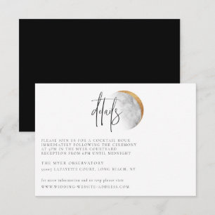 Gilded Moon Wedding Details Card