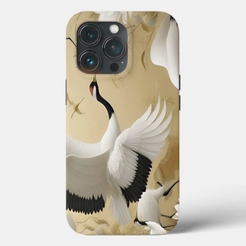 Gilded Nature Floral  Avian Elegance Wallpaper iPhone 13 Pro Case