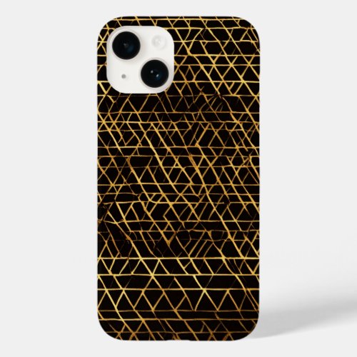 Gilded Noir Splendor Luxe Golden Black Pattern Case_Mate iPhone 14 Case