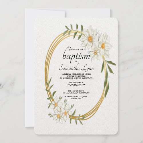 Gilded Oval Invitation