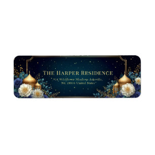 Gilded Palace Dome Midnight Navy Rose Label