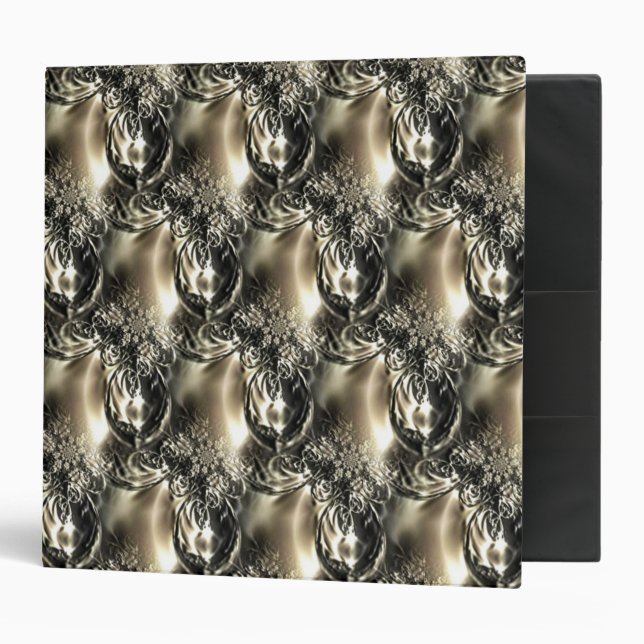 Gilded Pearls 3 Ring Binder (Front/Inside)