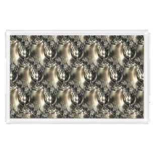 Gilded Pearls Acrylic Tray