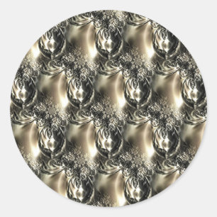 Gilded Pearls Classic Round Sticker