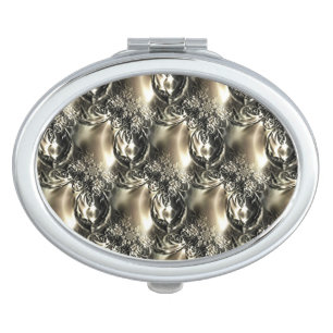 Gilded Pearls Compact Mirror