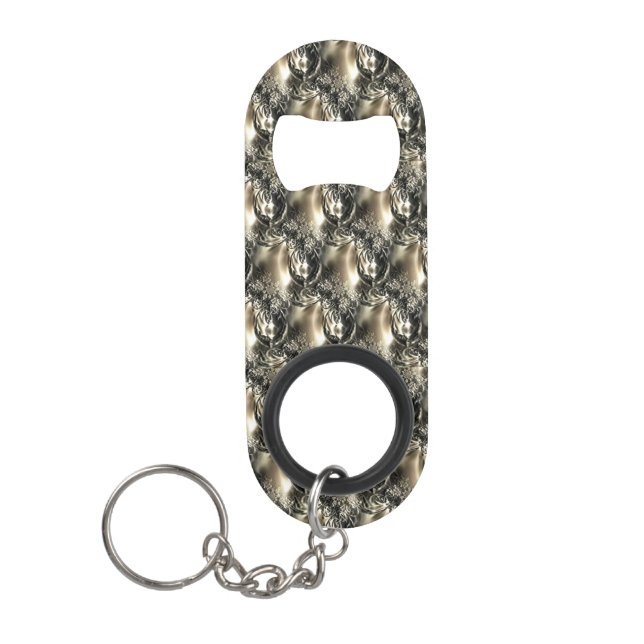 Gilded Pearls Keychain Bottle Opener (Front)