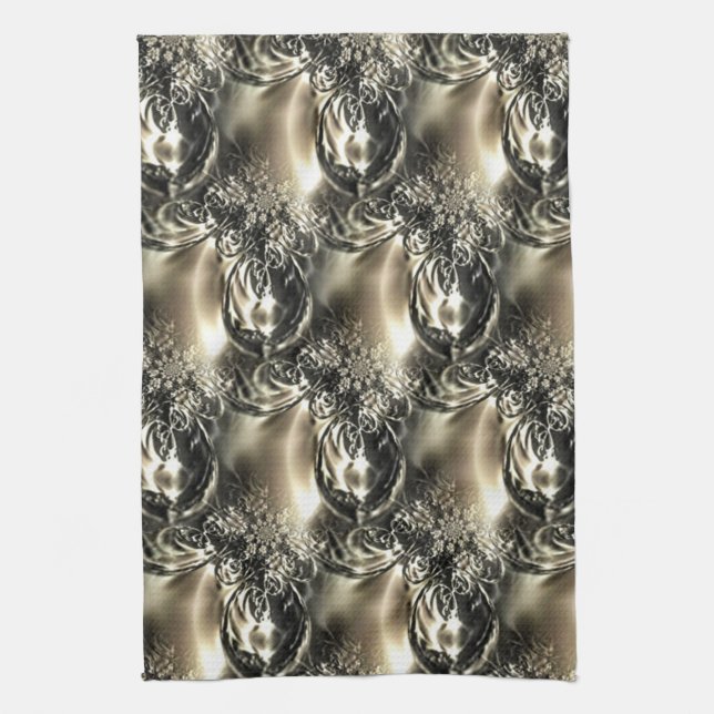Gilded Pearls Kitchen Towel (Vertical)