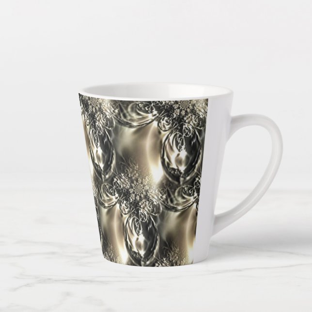 Gilded Pearls Latte Mug (Right)