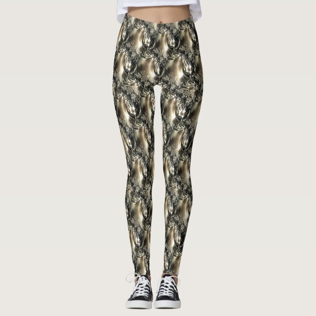 Gilded Pearls Leggings (Front)
