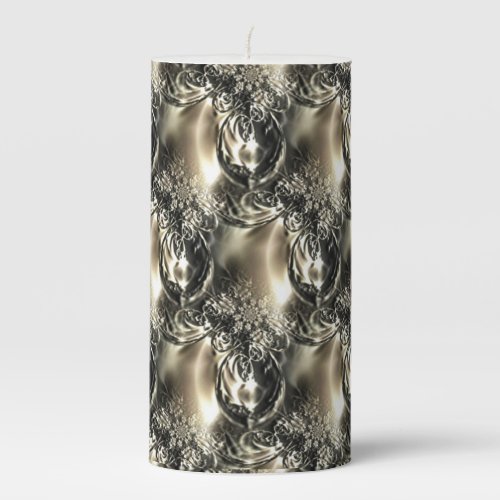 Gilded Pearls Pillar Candle