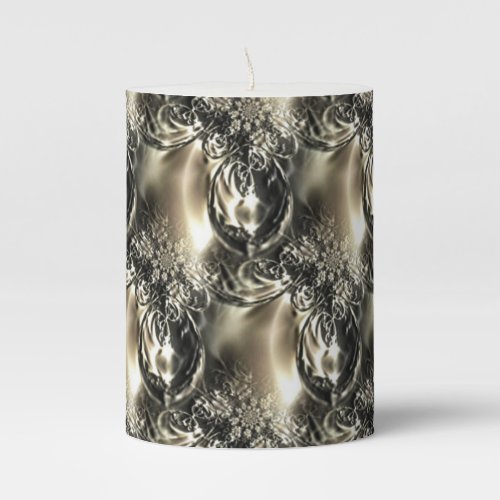 Gilded Pearls Pillar Candle