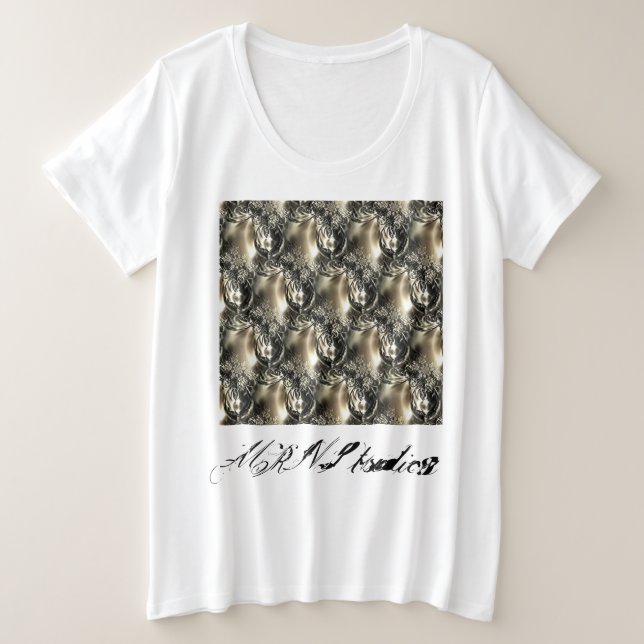 Gilded Pearls Plus Size T-Shirt (Design Front)