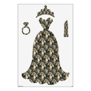 Gilded Pearls Wall Decal