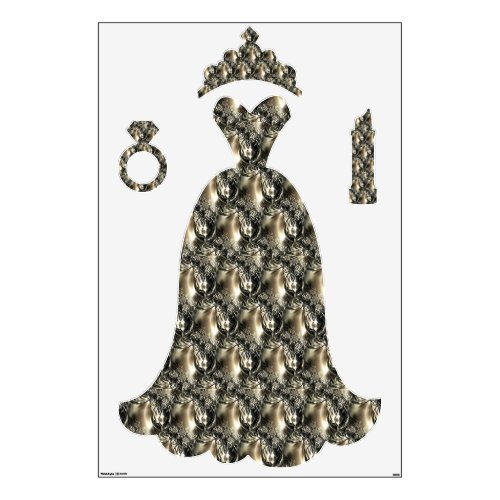 Gilded Pearls Wall Decal