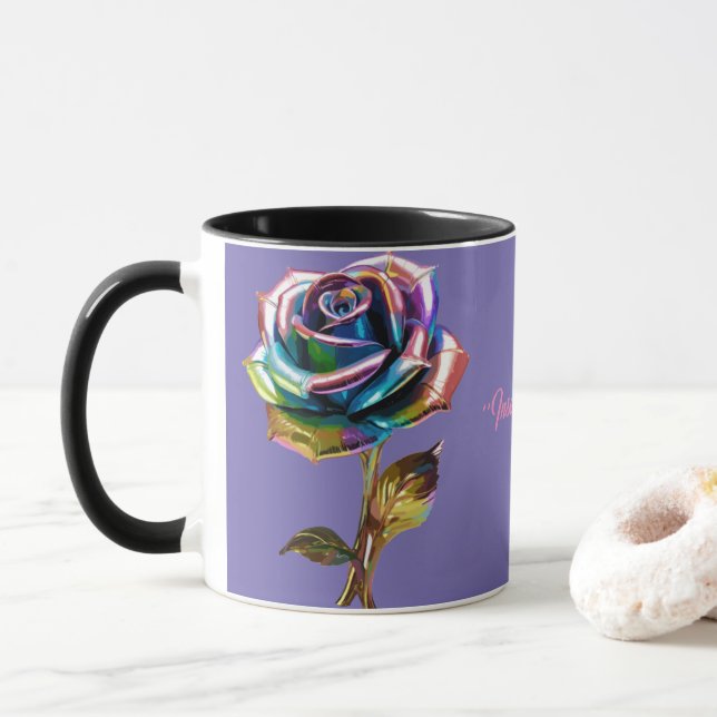 Gilded Petals Mug (With Donut)