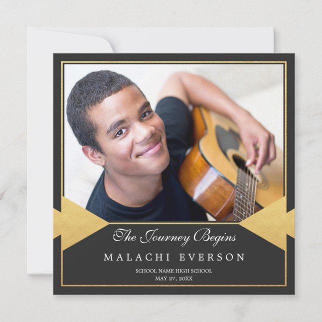 Gilded | Photo Graduation Party Invitation (Front)