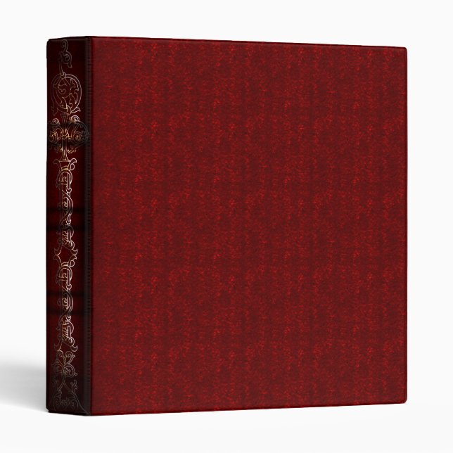 Gilded Red Velvet Vampire Gothic Binder (Front/Spine)