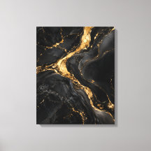Gilded River Through Black Onyx