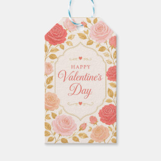 Gilded Rose Valentine Romance Gift Tags