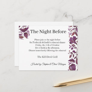 Gilded Royal Elegance Rehearsal Dinner Invitation Postcard